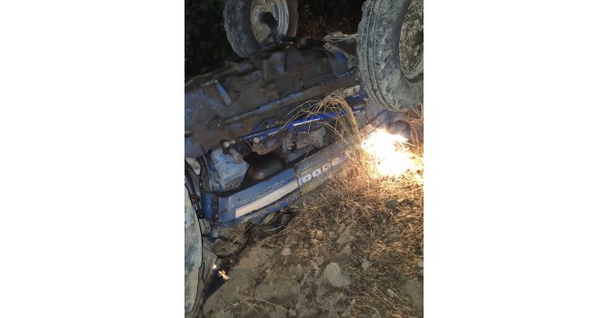 Feke’de traktör devrildi: 1 ölü