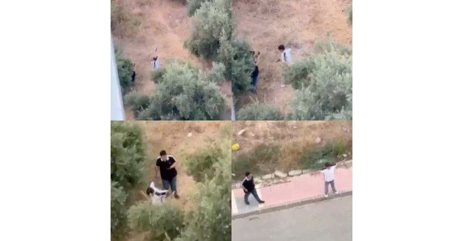 Çocukların tabanca ile tehlikeli oyunu kamerada