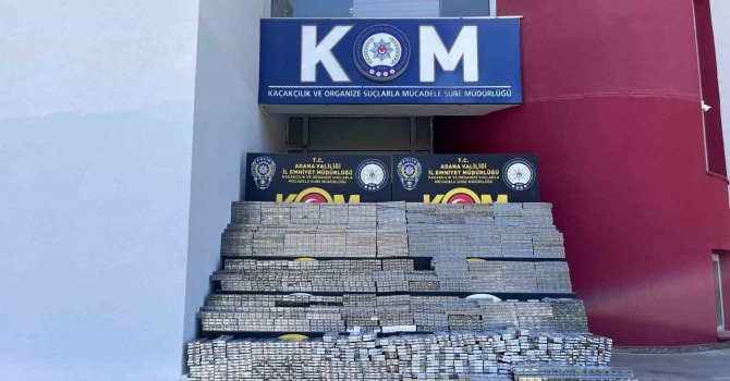 Adana’da 18 bin 700 paket kaçak sigara ele geçirildi