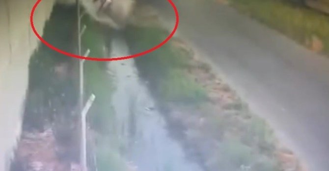 Otomobil sulama kanalına uçtu