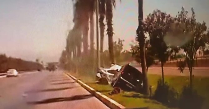 Polis memurlarının yaralandığı feci kazanın görüntüleri ortaya çıktı