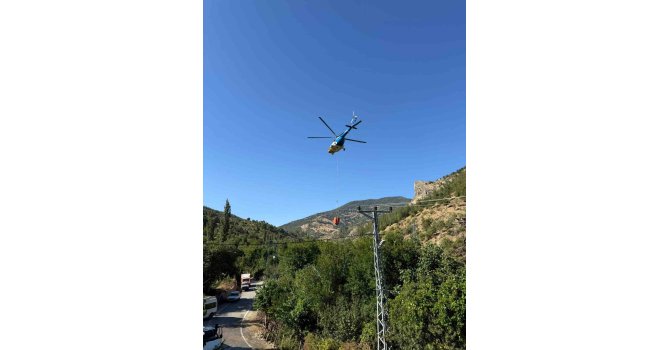 Ev yangını ormana sıçramadan söndürüldü