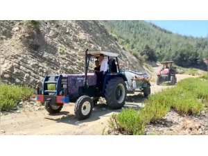 Karacaören Gölet’ine balıklar ve yangınlar için su takviyesi yapıldı