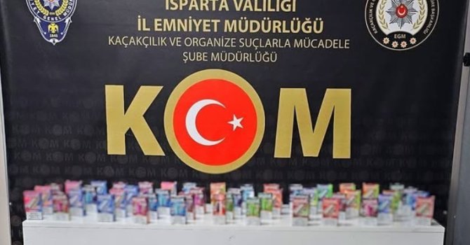 Isparta’da kaçak elektronik sigara operasyonu: 1 gözaltı