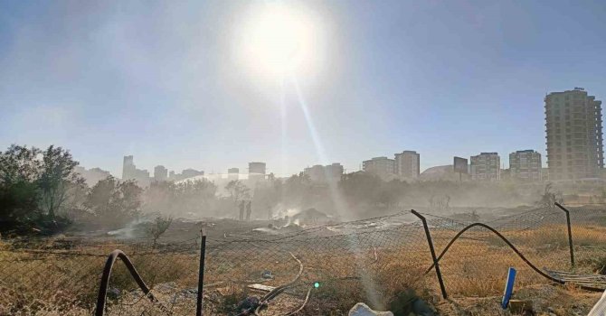 Tatil bölgesindeki örtü altı yangını büyümeden söndürüldü