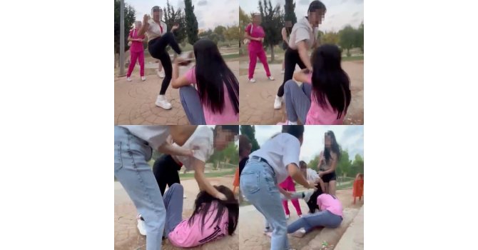 Kızlar arasında kavga kamerada: 16 yaşındaki şüpheli tutuklandı