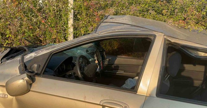 Alanya’da otomobil şarampole uçtu: 1 yaralı