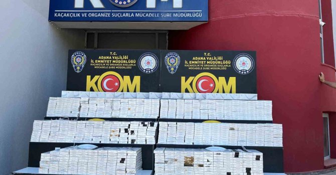 Adana’da 12 milyon makaron ve 725 kilogram tütün ele geçirildi