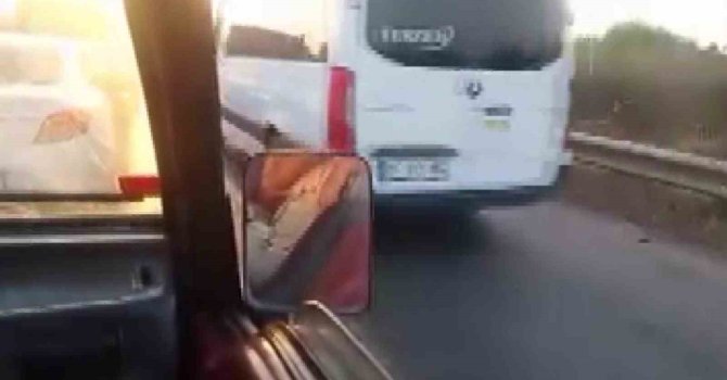 Emniyet şeridini kullanan sürücülere videolu tepki