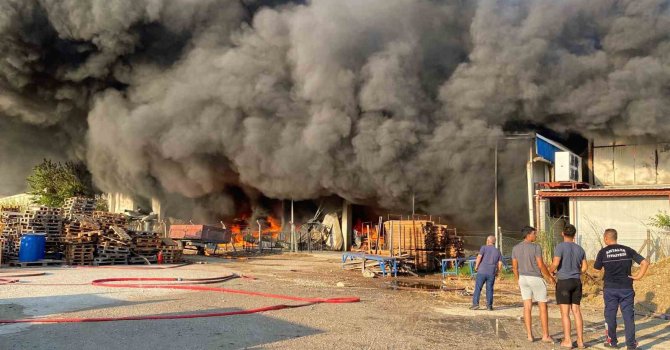 Antalya’da 2 depo yangında küle döndü