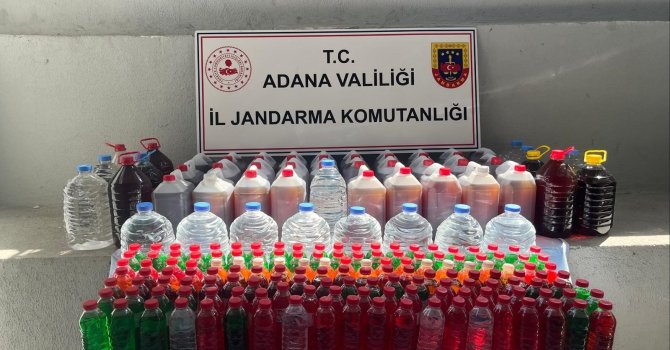 Adana’da yarım ton kaçak alkol ele geçirildi: 3 gözaltı