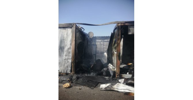 Kahramanmaraş’ta konteyner kentte yangın