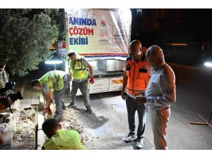 Kepez Belediyesi, ’Anında Çözüm Ekibi’ ile gece gündüz sahada