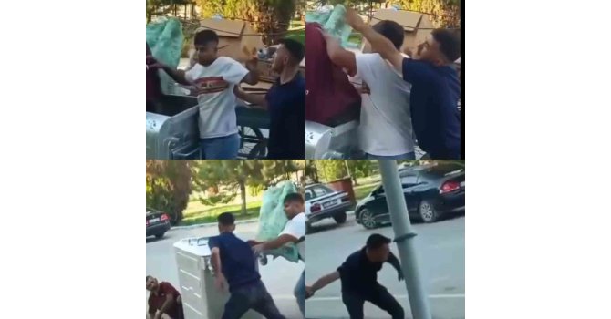 Çöpten atık toplayan şahıs darbedildi: O anlar kamerada