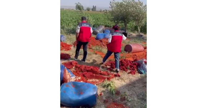 Katkı maddesi kullanılarak üretilen tonlarca domates posasına ve biber salçasına el konuldu