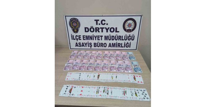 Dörtyol’da kumar oynayan 3 şahsa para cezası uygulandı