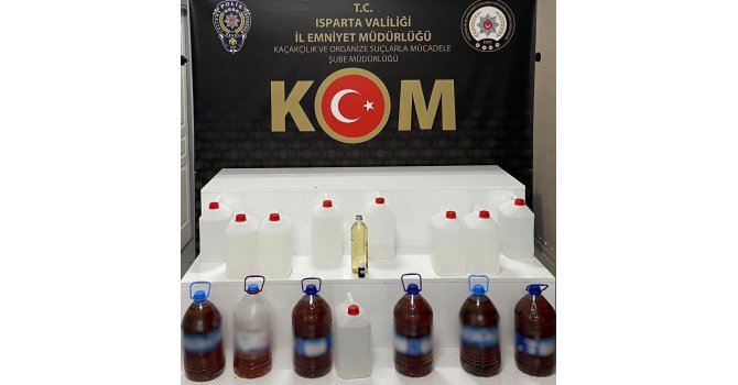 Isparta’da kaçak alkol operasyonu: 69 litre sahte içki ele geçirildi