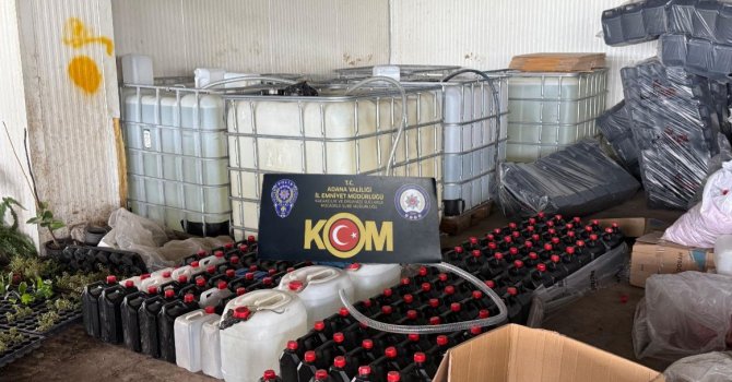 Adana merkezli beş ilde 16 ton kaçak etil alkol ele geçirildi
