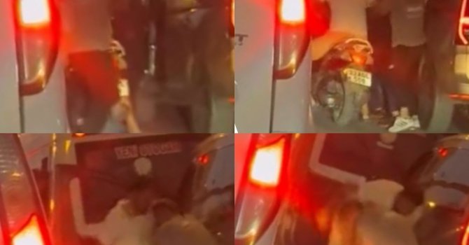 Motosikletli şahıslar, tartıştıkları araç sürücüsünü darbetti: Olay anı kamerada