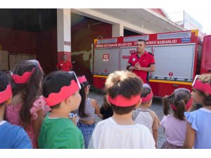 Minikler yangın güvenliğiyle ilgili bilinçlendi