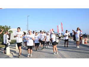 Manavgat kıyılarında "Mavi Hareket Koşusu"