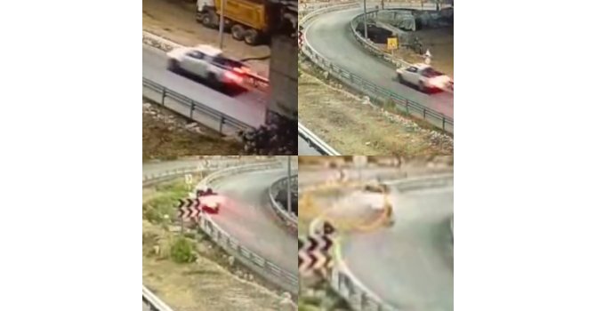 Tünel çıkışı feci kaza kamerada: Kamyonet sürücüsü hayatını kaybetti