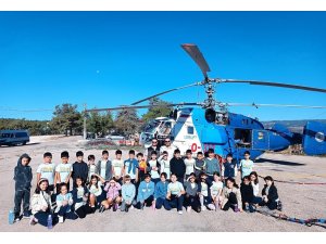 Öğrencilere, yangınla mücadelede hava gücünün önemi anlatıldı