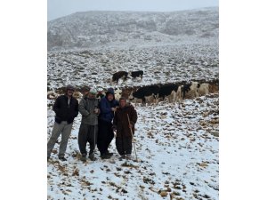 Aniden kar bastırınca yaylada mahsur kalan kadın kurtarıldı
