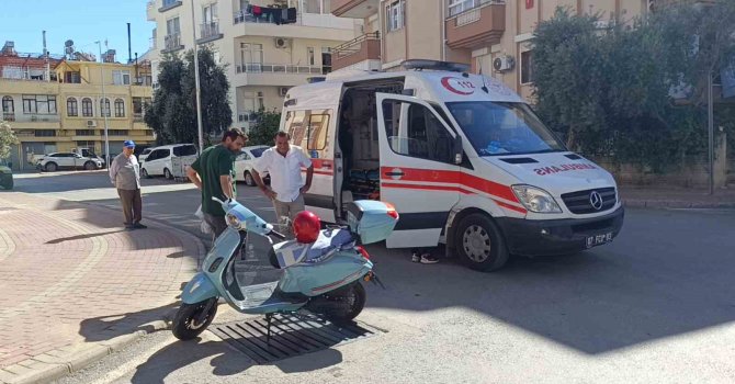 Kazada yaralanan motosikletli ilk yardım sonrası hastaneye gitmek istemedi