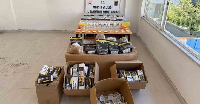 Mersin’de kaçak sigara operasyonu: Binlerce kaçak makaron ve tütün ele geçirildi