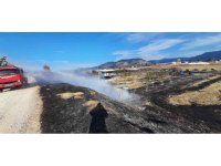 Bucak’ta arazi yangını itfaiye ekiplerince söndürüldü