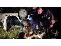 Kaçak göçmen taşıyan otomobil Asi Nehri’ne uçtu: 9 yaralı