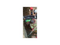 Şantiye alanında yaşanan göçükte mahsur kalan işçi kurtarıldı