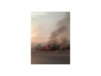 Mersin’de tırda çıkan yangın korkuttu