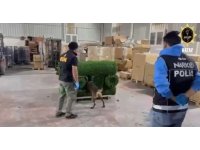Binlerce uyuşturucu hapı yapay çimin içerisine sakladılar