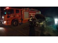 Hassa’da otomobil yangını