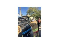 İskenderun’da minibüs yangını