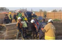 Çalıştığı esnada rahatsızlanan kule vinç operatörü operasyonla kurtarıldı