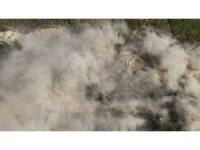 Adana’da yol yapım mücadelesi, patlama anı film sahnesini aratmadı