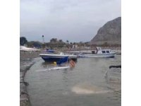 Silifke’de fırtına tekneleri batırdı