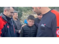 Haber alınamayan çocuğu AFAD ekipleri buldu