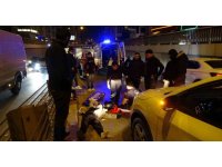 Yavaşlayan trafiği son anda fark etti, önce otomobile ardından bariyere çarptı