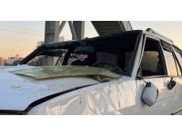 Takla atarak hurdaya dönen Tofaş’ın sürücüsü yaralandı