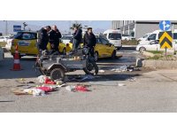 Taksi ile sepetli motosiklet çarpıştı: 2 yaralı