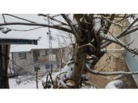 Adana’nın Tufanbeyli ilçesi karla kaplandı