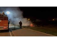 Gazipaşa’da çalılık yangını itfaiye ekiplerince söndürüldü