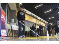 Mersin’de görme engelliler için empati parkuru kuruldu