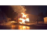 Antakya’da şantiyede korkutan yangın