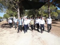 Başkan Böcek yangın bölgesinde