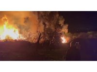 D-400 kara yolunda yangın ucuz atlatıldı